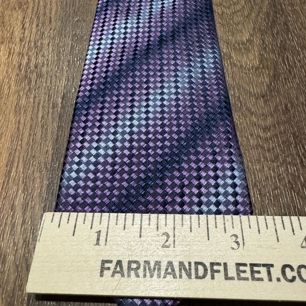 Bruno Marchesi 100% Silk Tie Hand Made Iridescent Purple Geometric - Picture 3 of 8